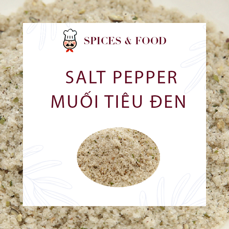 Salt Pepper - Muối Tiêu Đen Đaklak - chấm gà lá chanh