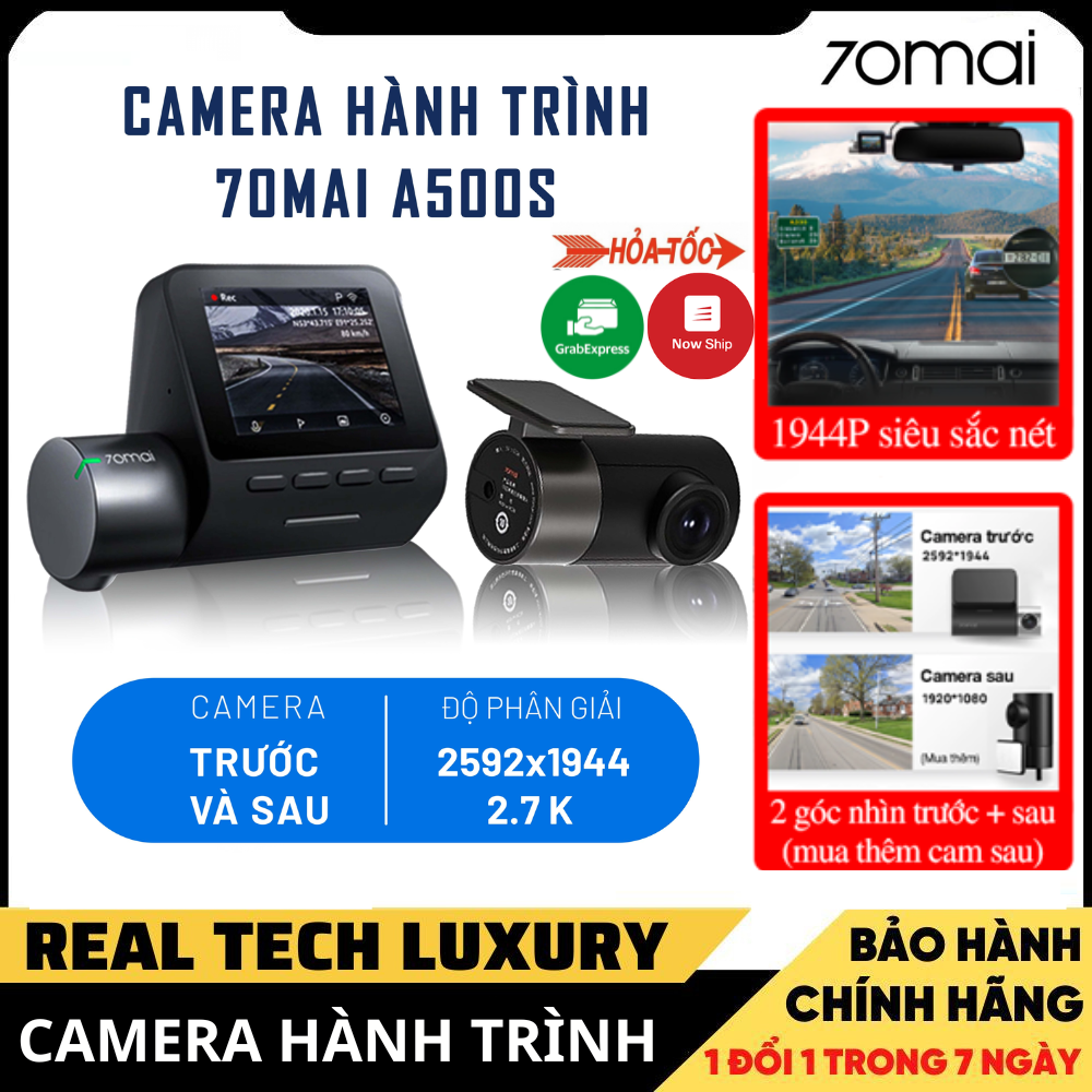 Camera hành trình 70mai dash cam pro plus a500s phiên bản quốc tế độ nét cao kết nối wifi tiện lợi , camera hành trình 4k chống rung