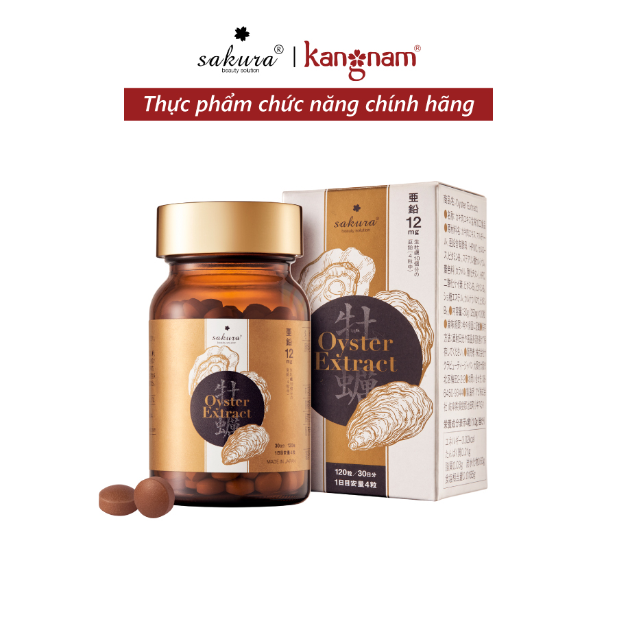Viên uống hàu tăng cường sức khỏe Sakura Oyster Extract 120 Viên