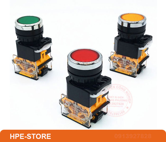 Nút nhấn LA38  phi 22  - nhấn nhả