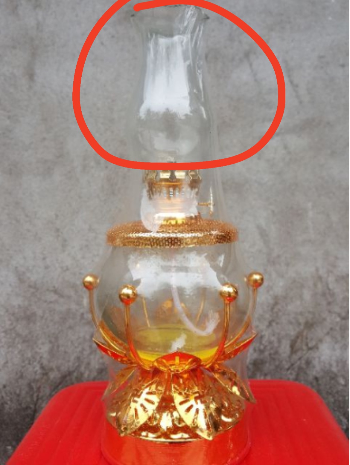 Đèn Dầu Cát Tường Cánh Sen Cao 25cm HP03, HP04