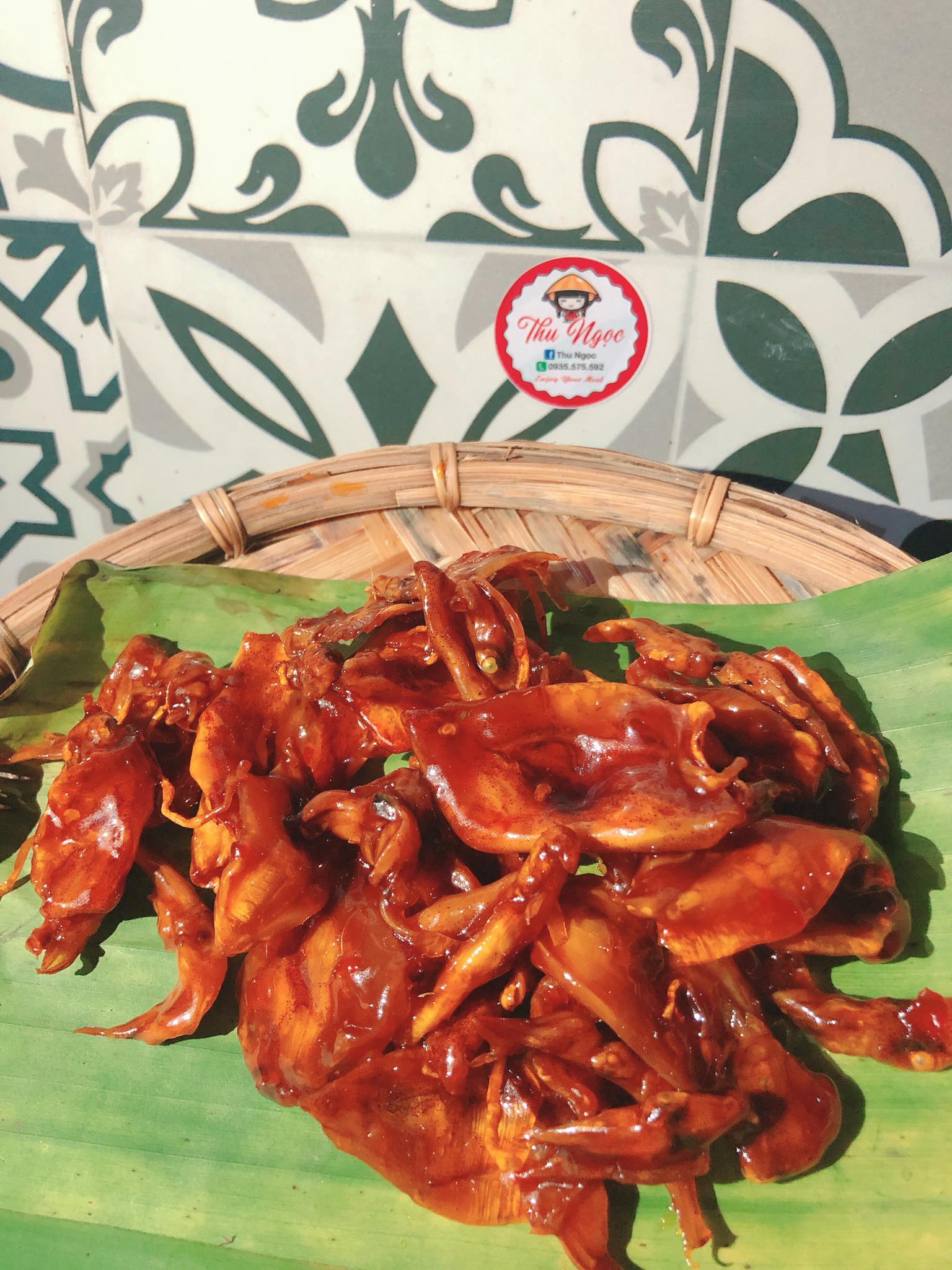 Mực Rim Sate 100gr Mực được rim sate đậm vị ngọt ngọt cay cay