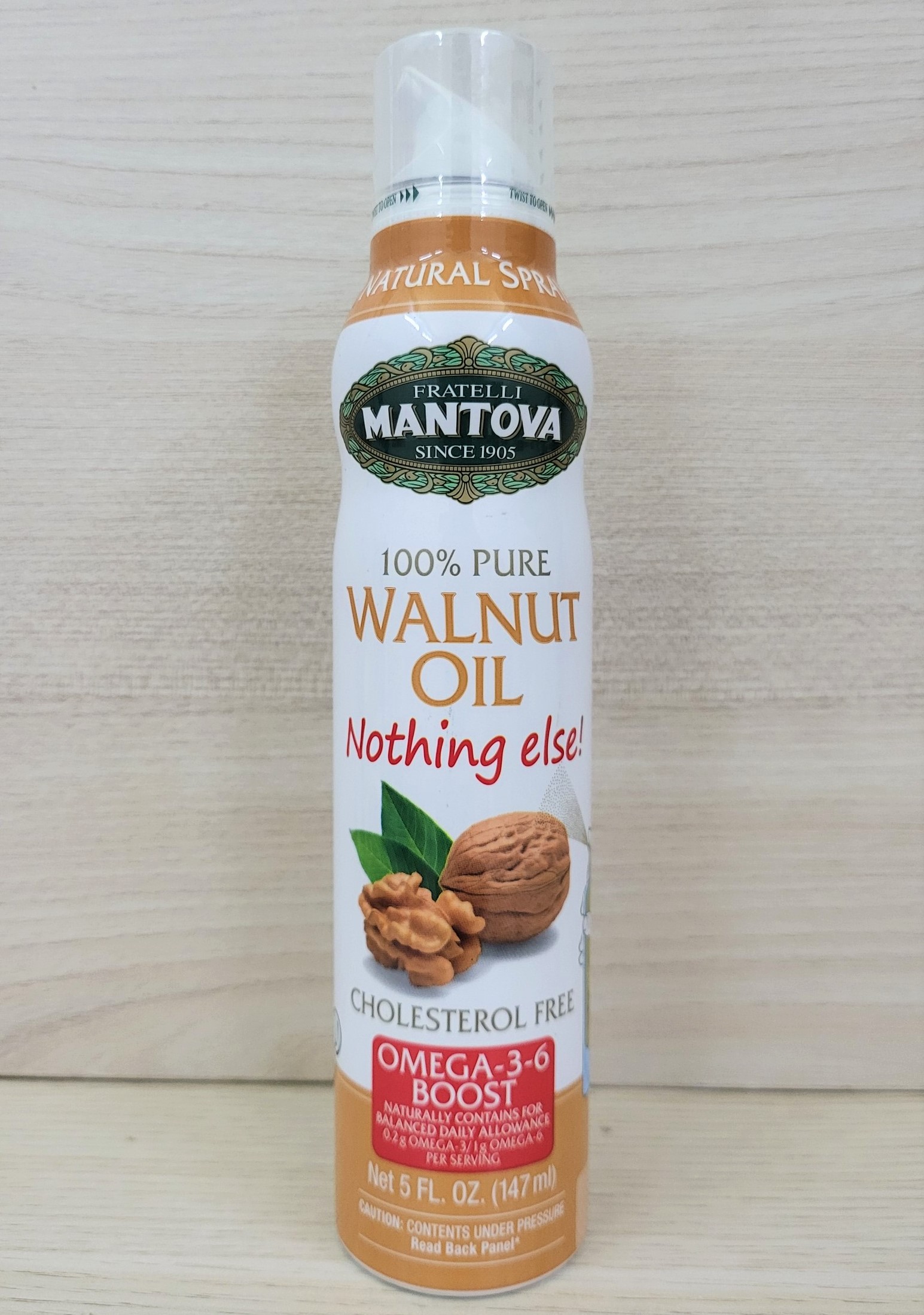chai xịt 147ml DẦU QUẢ ÓC CHÓ NGUYÊN CHẤT MANTOVA Pure Walnut Oil Spray