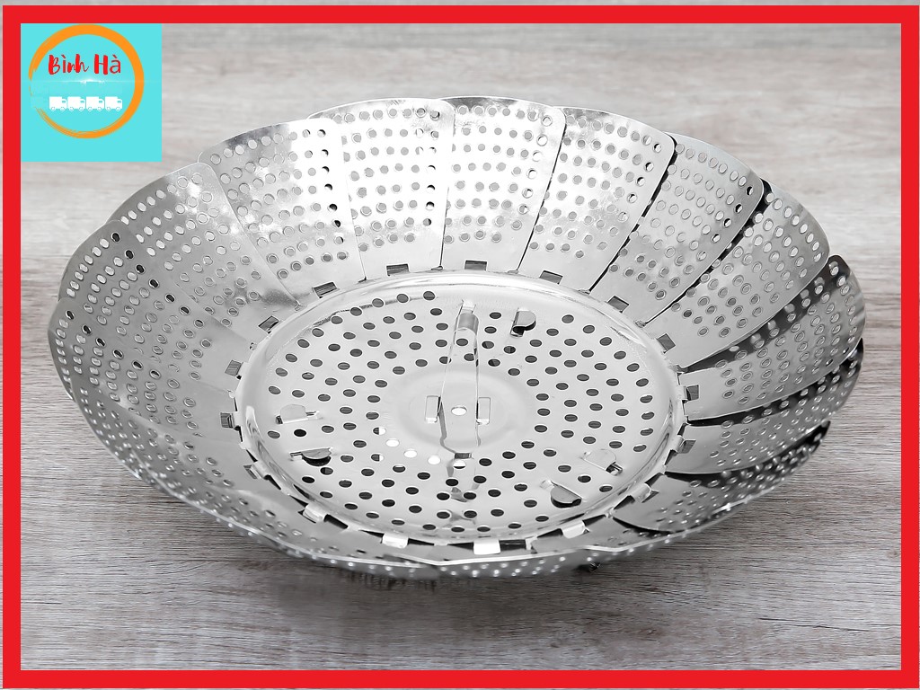 Vỉ hấp cách thủy gấp gọn,xửng hấp inox size 30cm