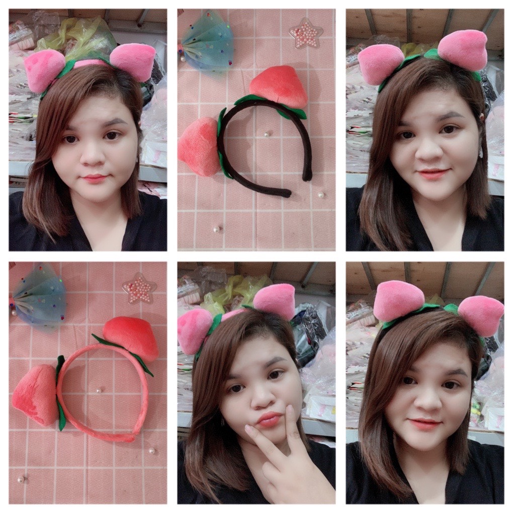 Băng đô cài tóc 2 quả đào