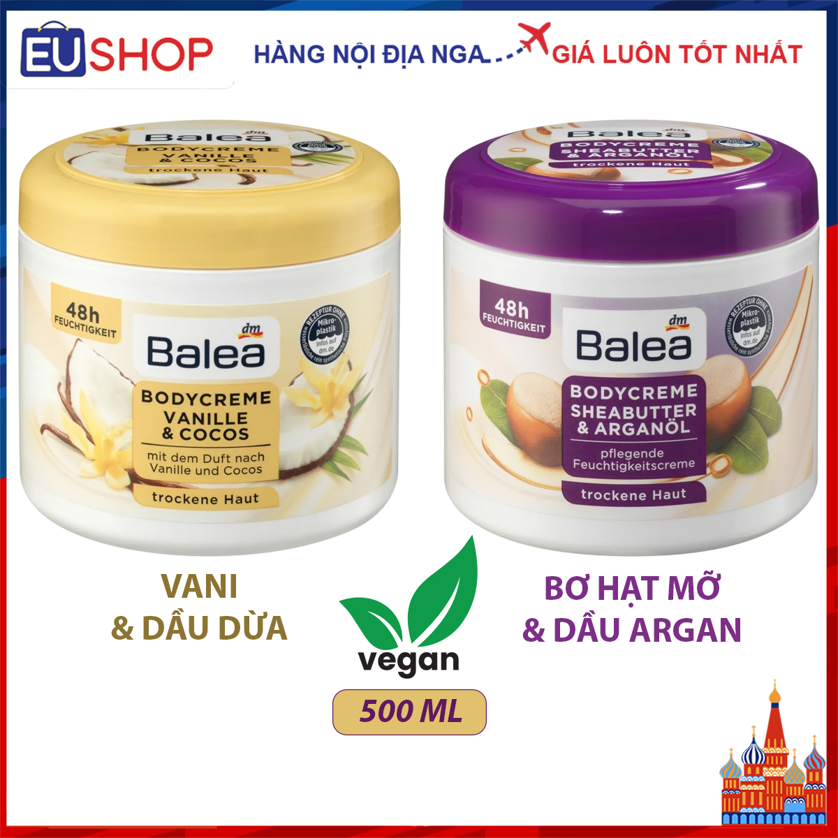 Kem dưỡng thể Balea Bodycreme, 500ml