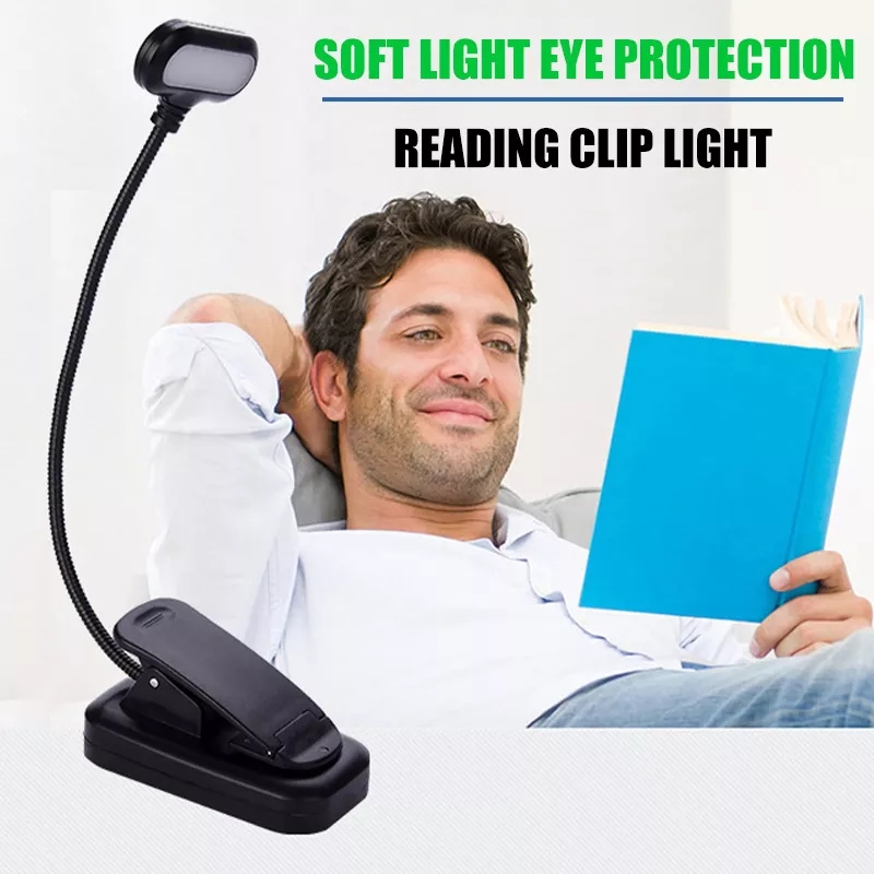 Đèn học mini 5 led để bàn kẹp đọc sách đa năng có 2 loại xài pin thường và xài pin sạc - Đèn đọc sách - đèn bàn - Đèn đọc sách cho trẻ - den hoc
