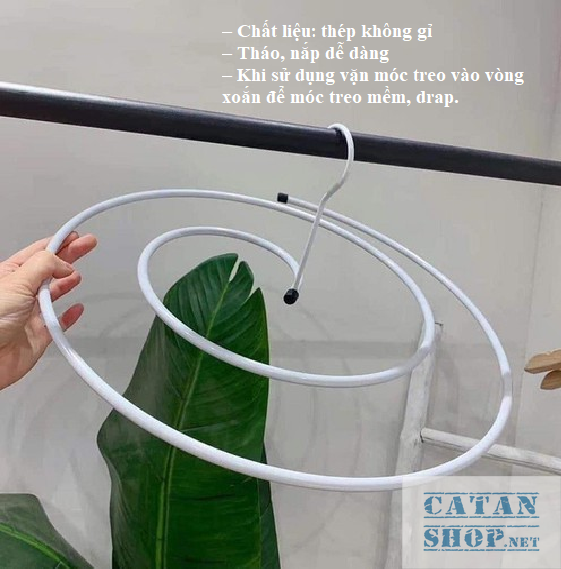 [HCM]Móc treo đồ hình xoắn ốc siêu tiện dụng Móc phơi chăn ga đa năng tiết kiệm thời gian không gian