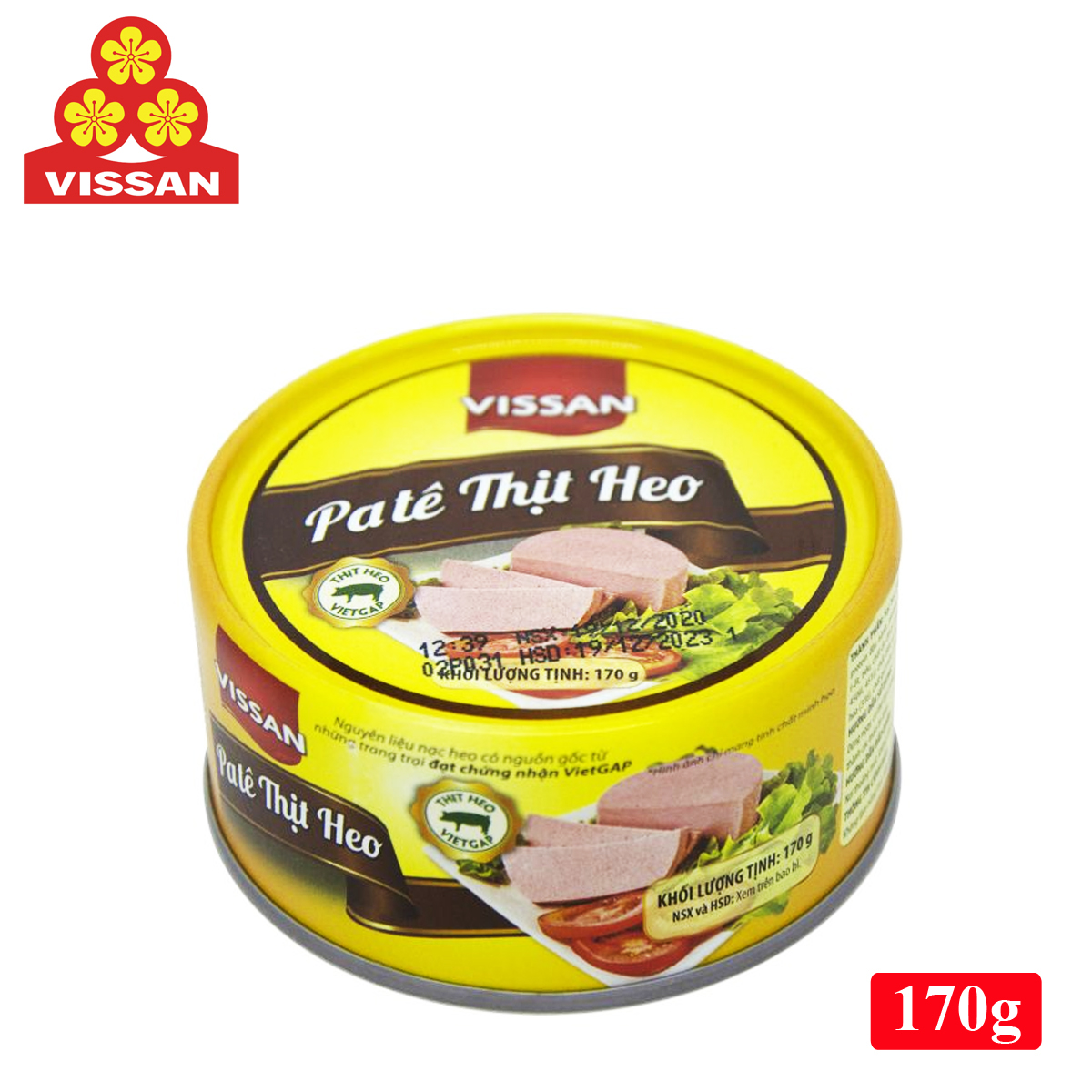 Pate thịt heo pork luncheon meal vissan 170 gram