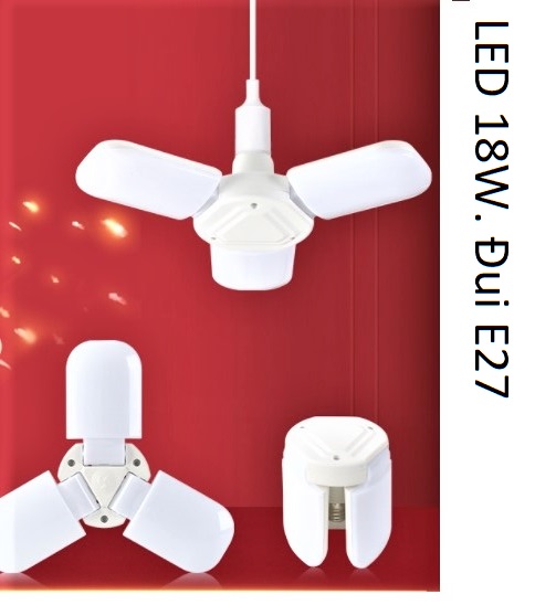 Đèn led 3 cánh mini 18w tiết kiệm điện