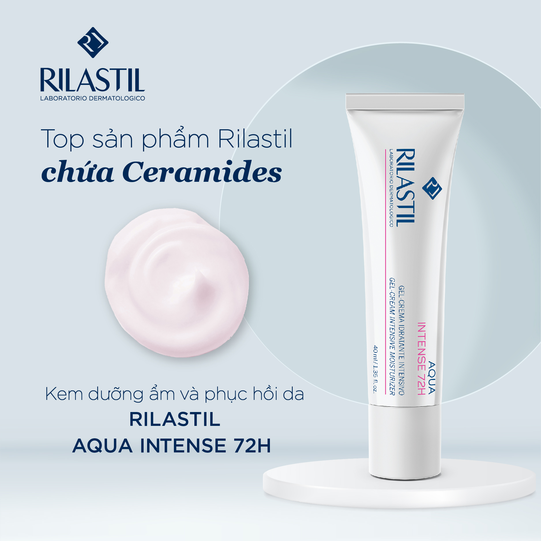 Kem cấp ẩm 72h - rilastil aqua intense 72h cream