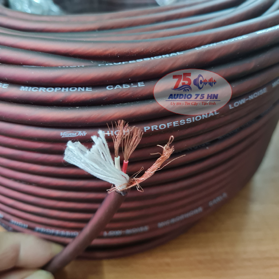 1 cuộn 100m dây Microphone, dây hàn, dây canon, AV dây 3 lõi