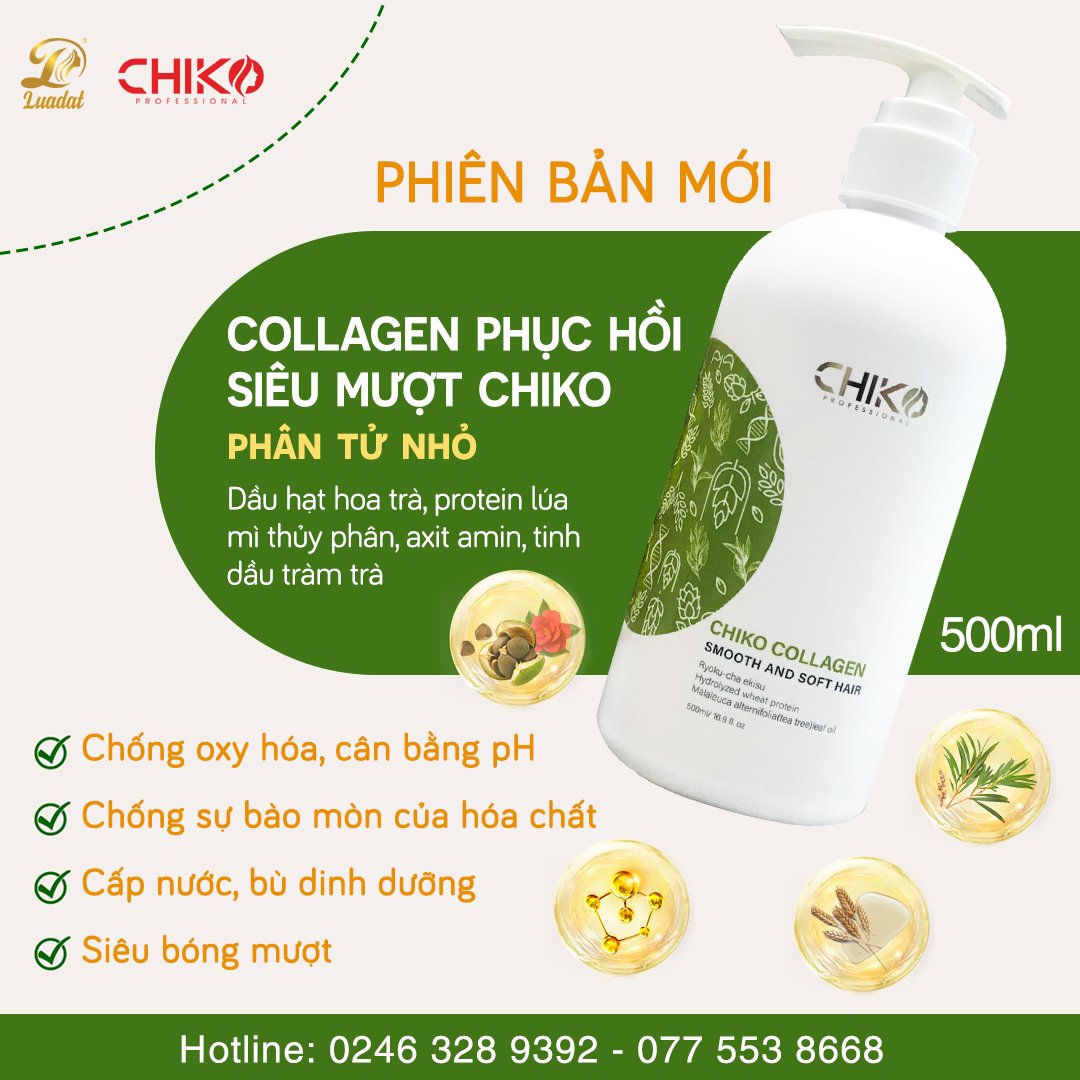 Hấp tóc collagen hoàn hình CHIKO cao cấp chính hãng