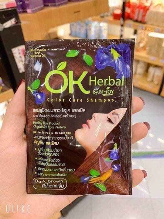 Gói nhuộm tóc nhân sâm herbal ok thái lan