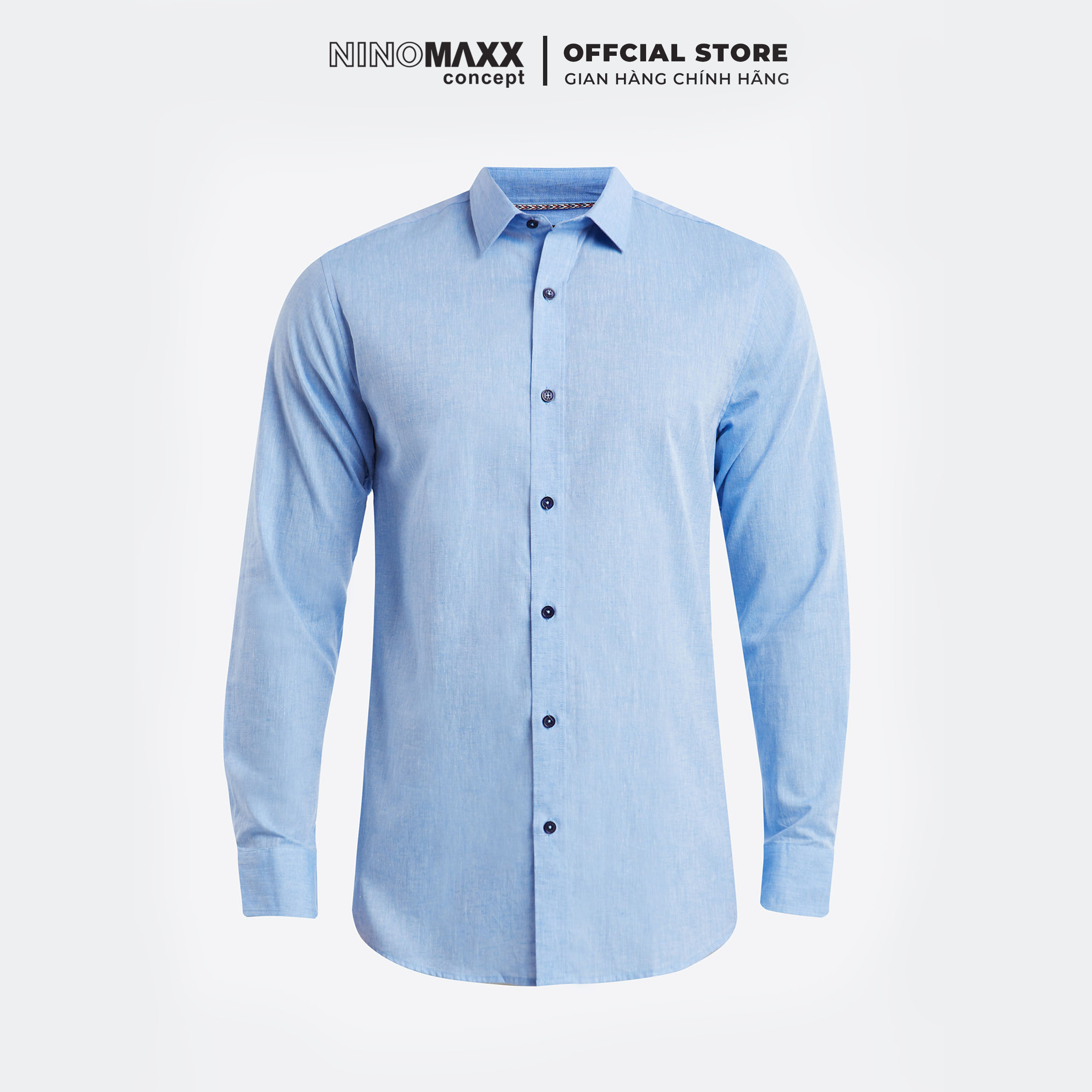 N&m áo sơ mi cotton linen thời trang nam tay dài 1909116