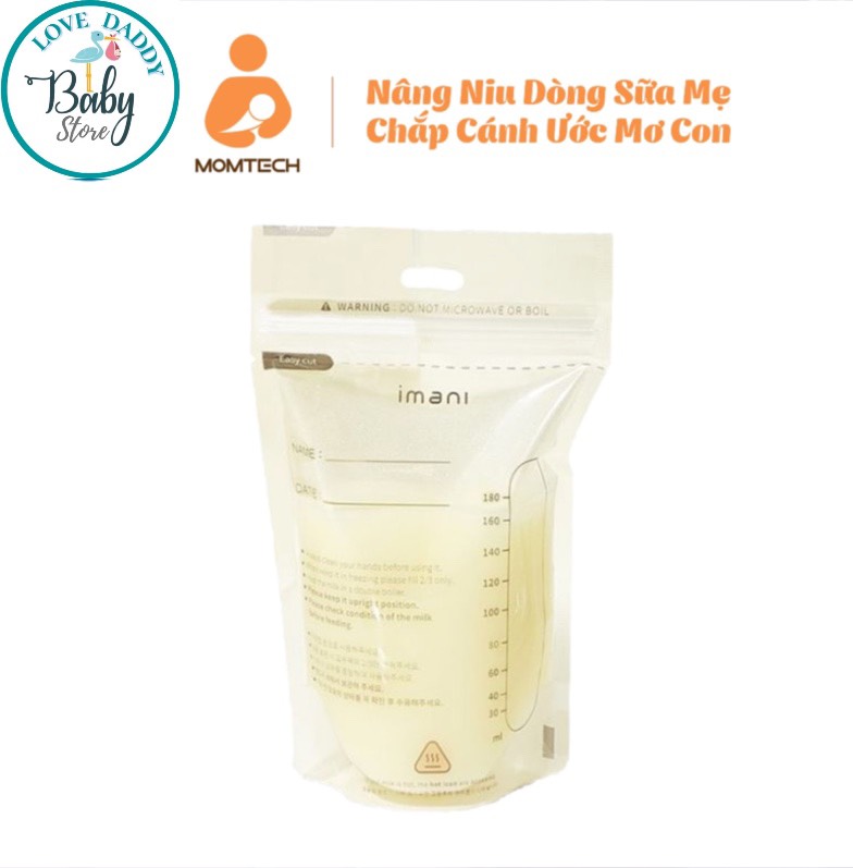 Imani milk storage bag with scale capacity 230ml BPA free authentic baby