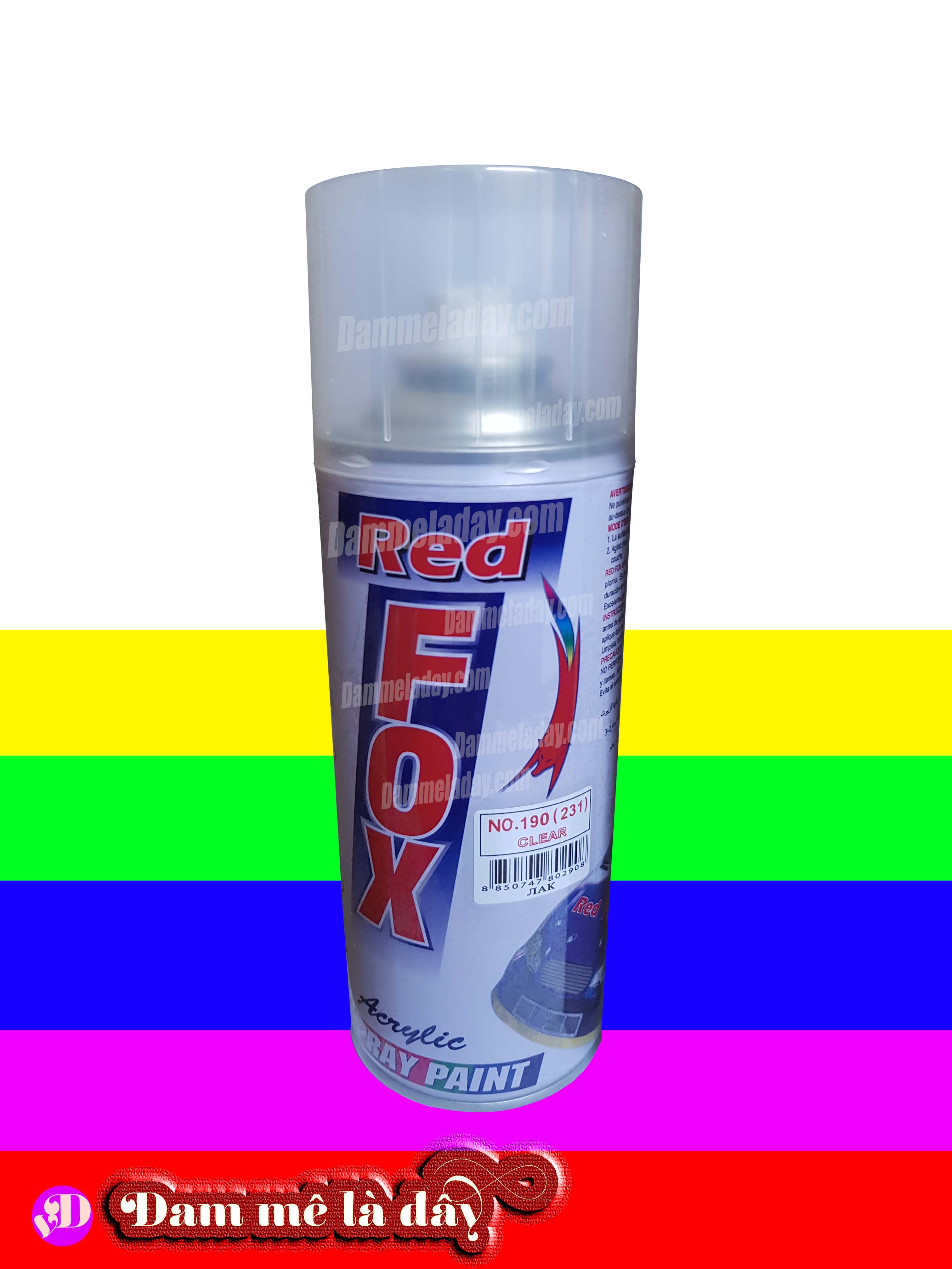 Sơn xịt Redfox Thái Lan đủ màu dung tích 400ml