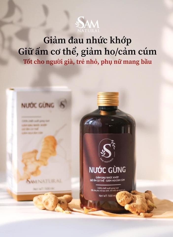 Nước gừng nguyên chất pha nước tắm bé giữ ấm, bà bầu ngâm chân, xoa bóp cho người lớn tuổi