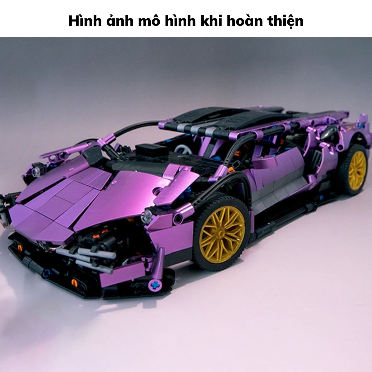 Mô hinh siêu xe technic Lamborghini Purple Super Car 6366 tỉ lệ 1:14 1212  PCS cung cấp bảo hành bởi Anhstank 