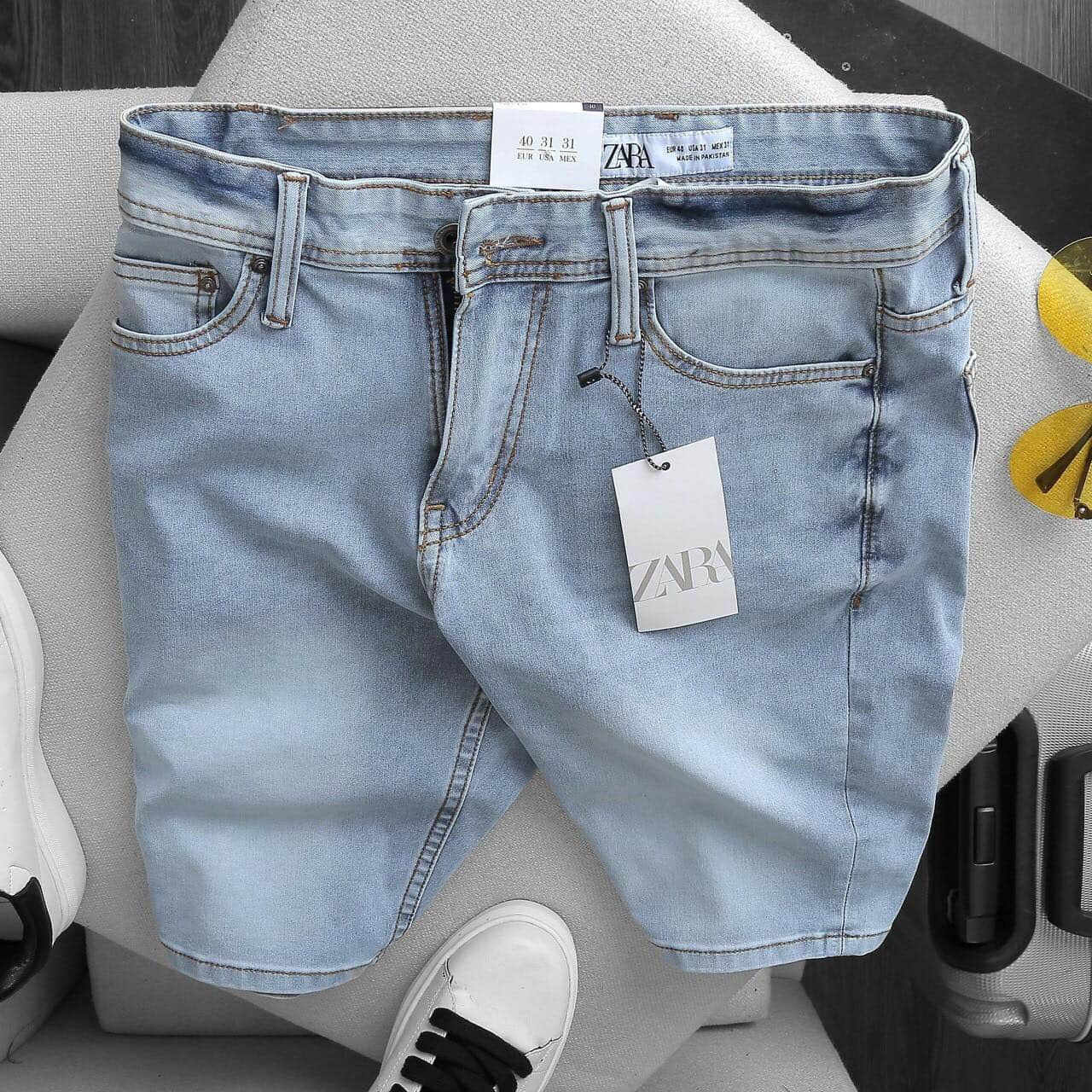 Quần sọt jean nam màu trắng co giãn thời trang cao cấp, quần short nam, quần đùi nam, quan short nam, quần sọt jean nam, quần short jean nam, quần jean nam ngắn, quan sot nam