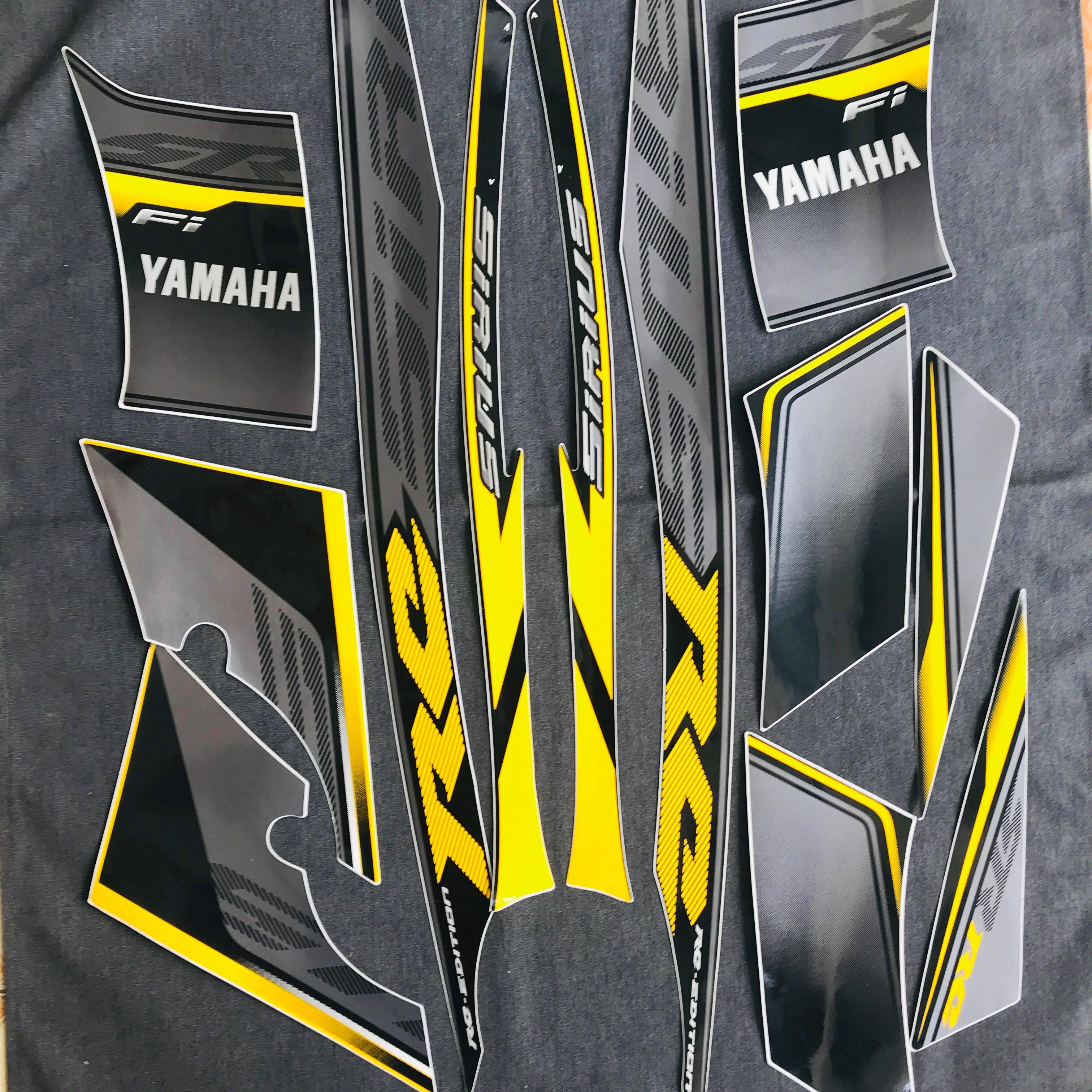 Bộ tem xe SIRIUS RC FI 2014 tem zin 3 lớp (VÀNG)