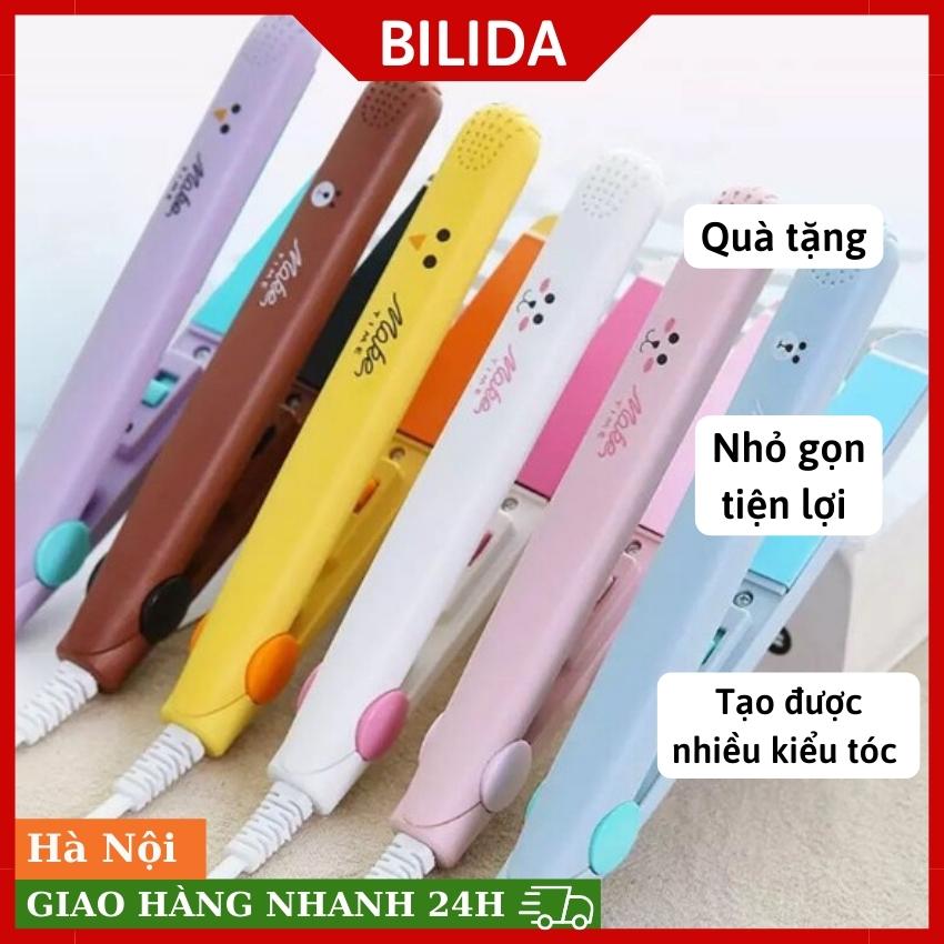 Máy uốn tóc kiêm duỗi tóc mini hình thú - bilida