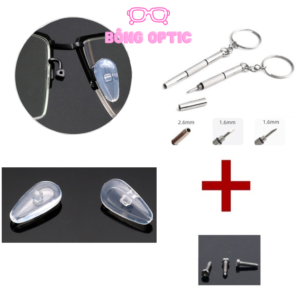 Miếng đệm mũi vk18 gắn mắt kính/ve kính silicone siêu mềm