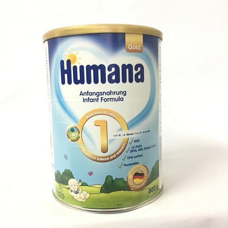 Sữa Humana Gold 1 800 g: sữa công thức cho bé từ 0-6 tháng tuổi