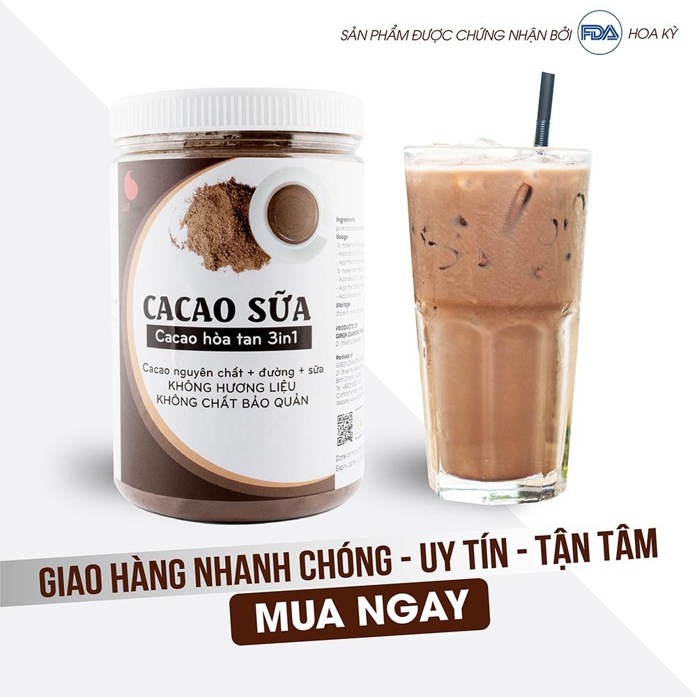 Bột Cacao sữa cung cấp năng lượng Light Coffee vị đậm đà không hương liệu Hũ 550g