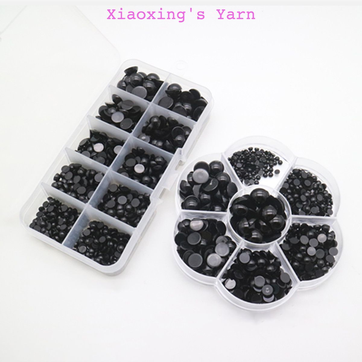 Hộp 500/ 760 mắt thú dán đủ size dán thú bông, búp bê tiện dụng | Xiaoxing's Yarn
