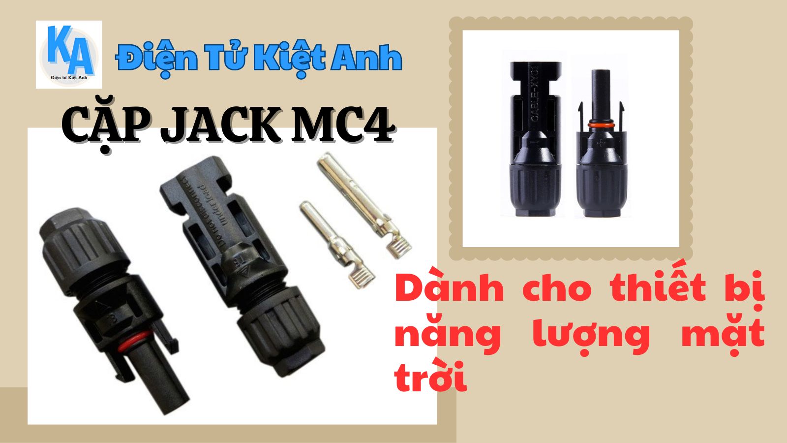 Cặp jack mc4 dành cho thiết bị năng lượng mặt trời - msp: mc4