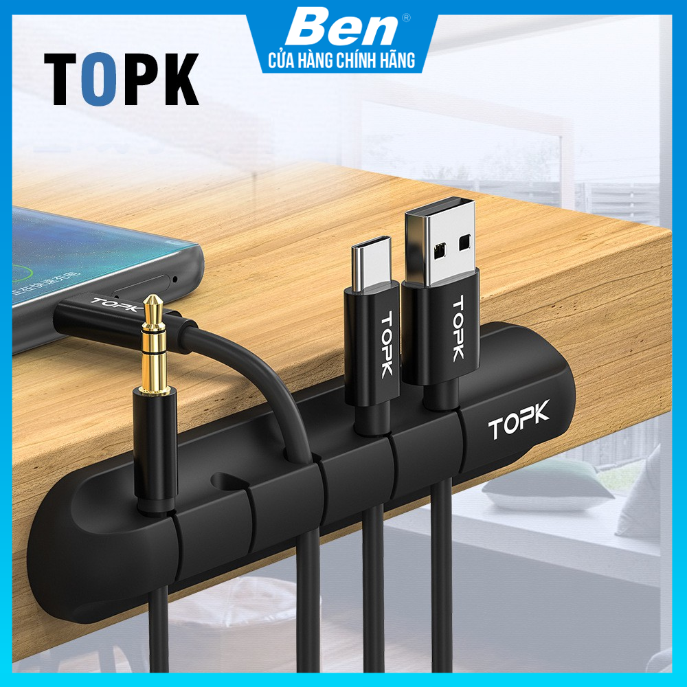 Đế cố định dây cáp sạc topk l16 phụ kiện tai nghe bluetooth, cáp sạc iphone