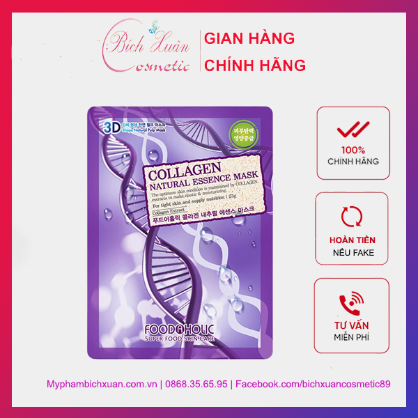 Mặt Nạ Dưỡng Da 3D COLLAGEN Foodaholic Của Hàn Quốc