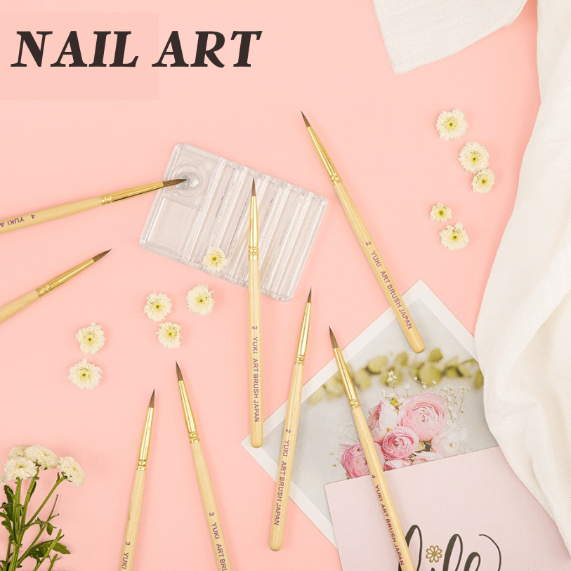 Cọ đắp hoa bột Yuki chính hãng - cọ nặn hoa bột lông tơ cao cấp mềm mại, dễ bám bột, Cọ Đắp Bột Móng Lông Chồn Yuki Số 2,3,4. Bút Nặn Hoa hàng nhật cao cấp