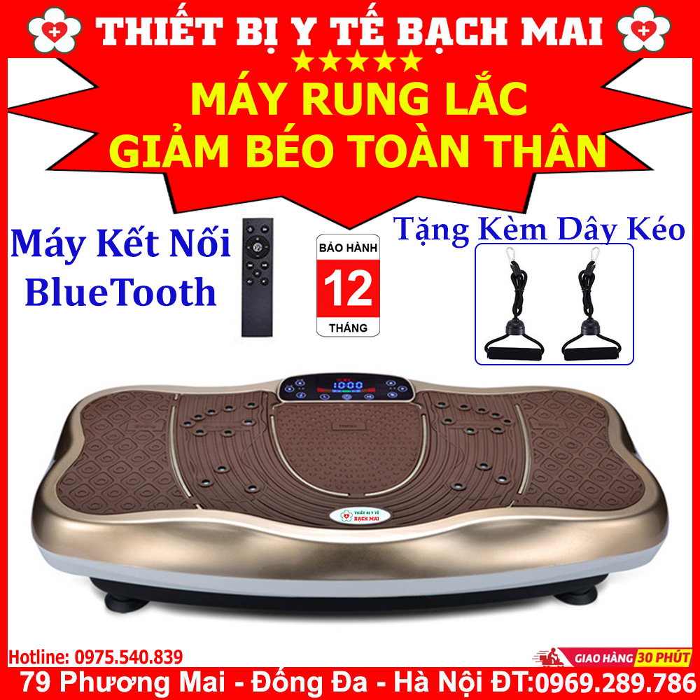 Máy rung lắc toàn thân relax – máy giảm béo tại nhà, tốc độ rung khoẻ, kết nối nghe nhạc mp3