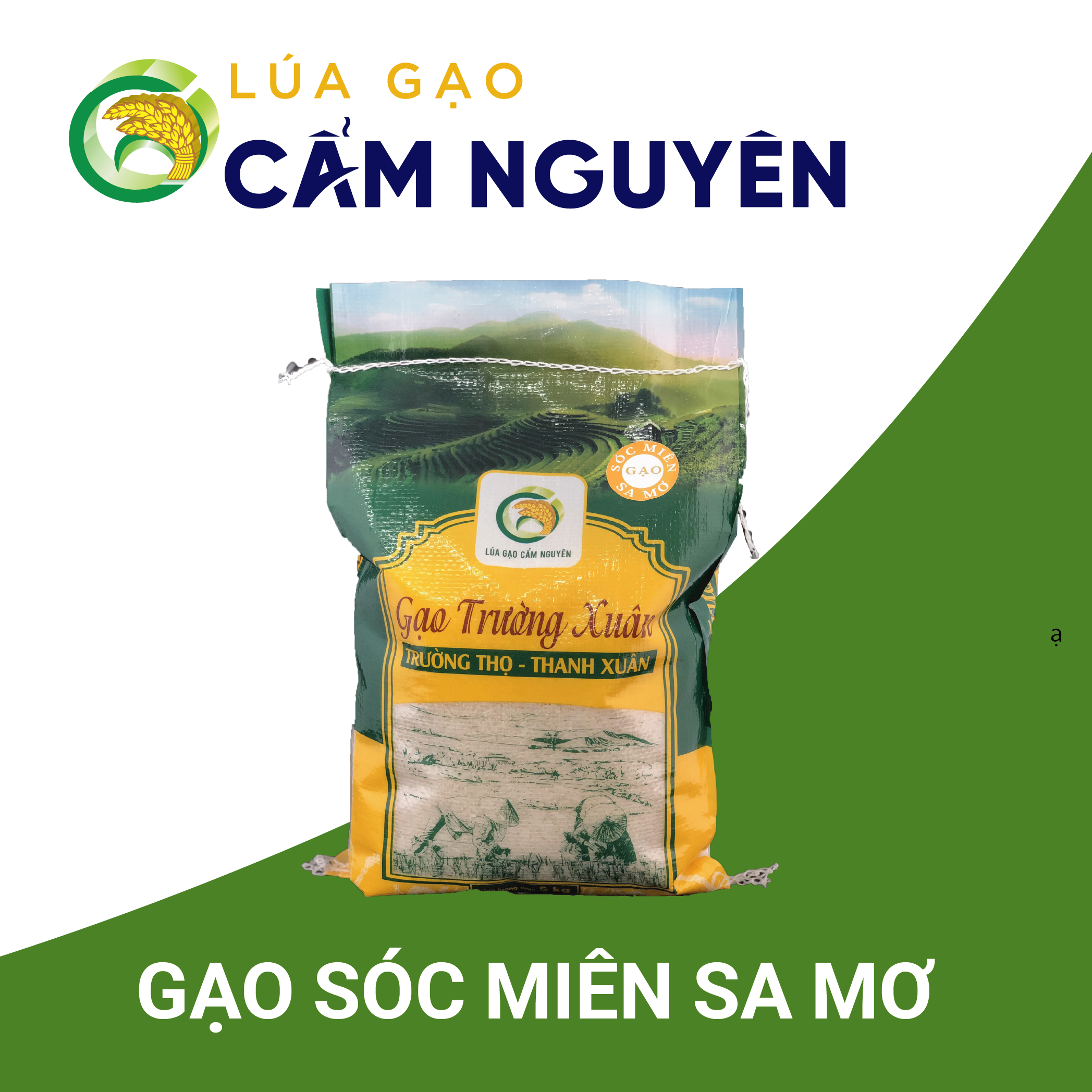 Gạo Sóc Miên Sa Mơ Trường Xuân Cẩm Nguyên bao 5kg