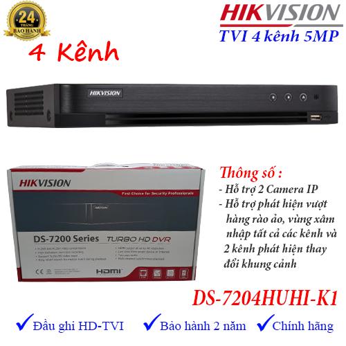 Đầu ghi hình 4 kênh hikvision ds-7204huhi-k1 - công nghệ hoàng nguyễn