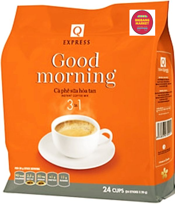 Cà phê sữa hòa tan 3 in 1 Q Express Good Morning