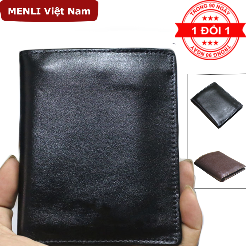 [DA BÒ] Ví đứng da bò thật 100% MENLI VLZ17