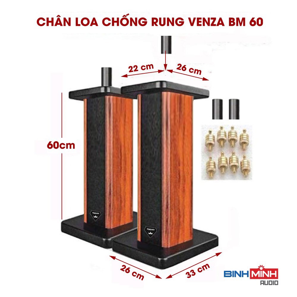 Chân loa Bookshelf gỗ MDF Venza BM 60