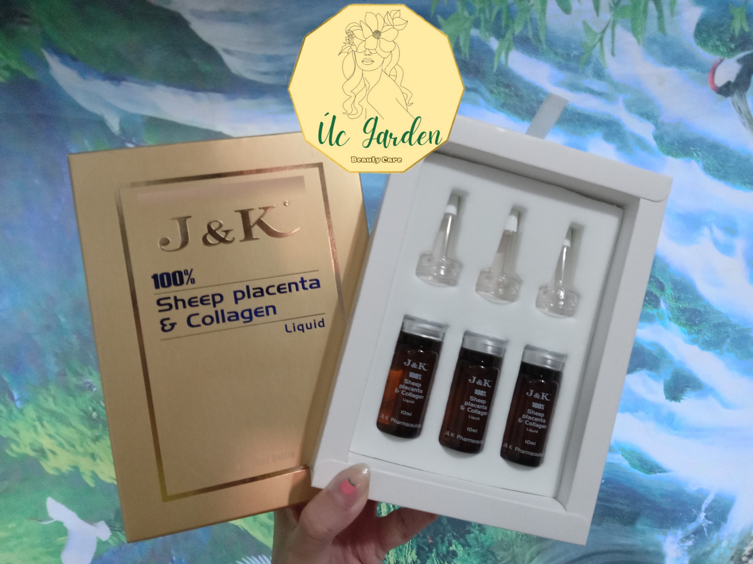 Tinh chất collagen nhau thai cừu j&k úc + quà tặng tẩy da chết mặt waso shiseido 7ml