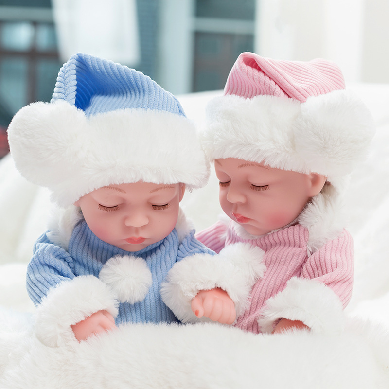 Đồ chơi búp bê em bé nhựa mềm nhắm mắt cao 30cm