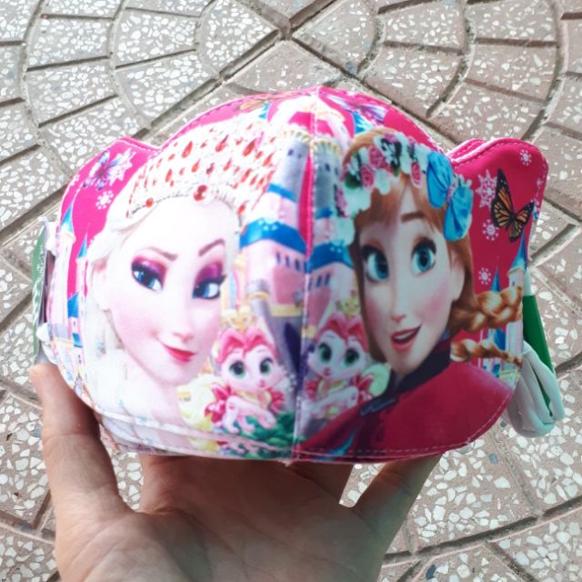 Sỉ 10 khẩu trang in hình công chúa elsa size 2-8 tuổi mẫu tai thú