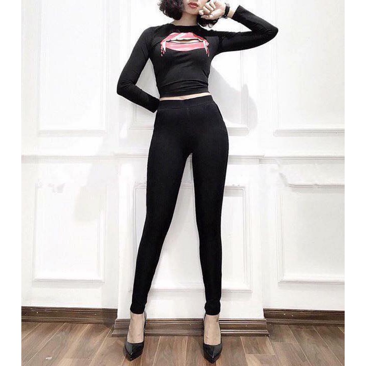 Quần legging 4 túi cạp cao vút, mông cong