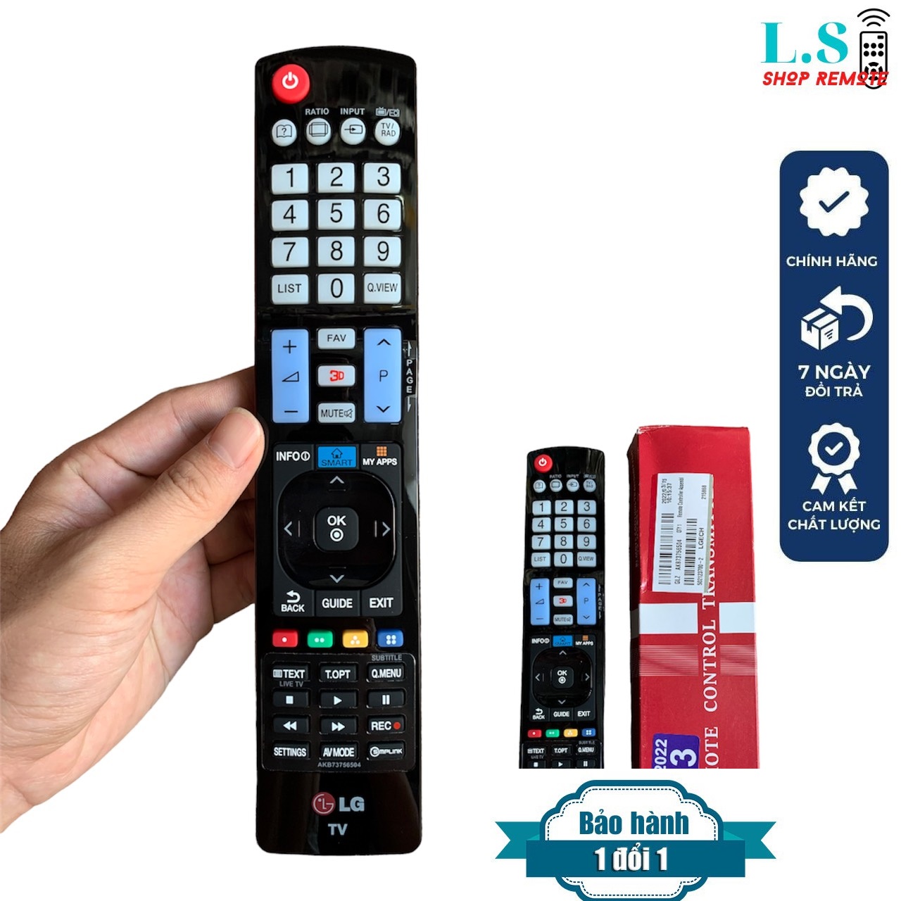 Điều khiển tivi LG Smart, LED, LCD thông minh loại dài Hàng chính hãng, có hộp, Remote LG tv từ xa 49LH511T, 49LH590T
