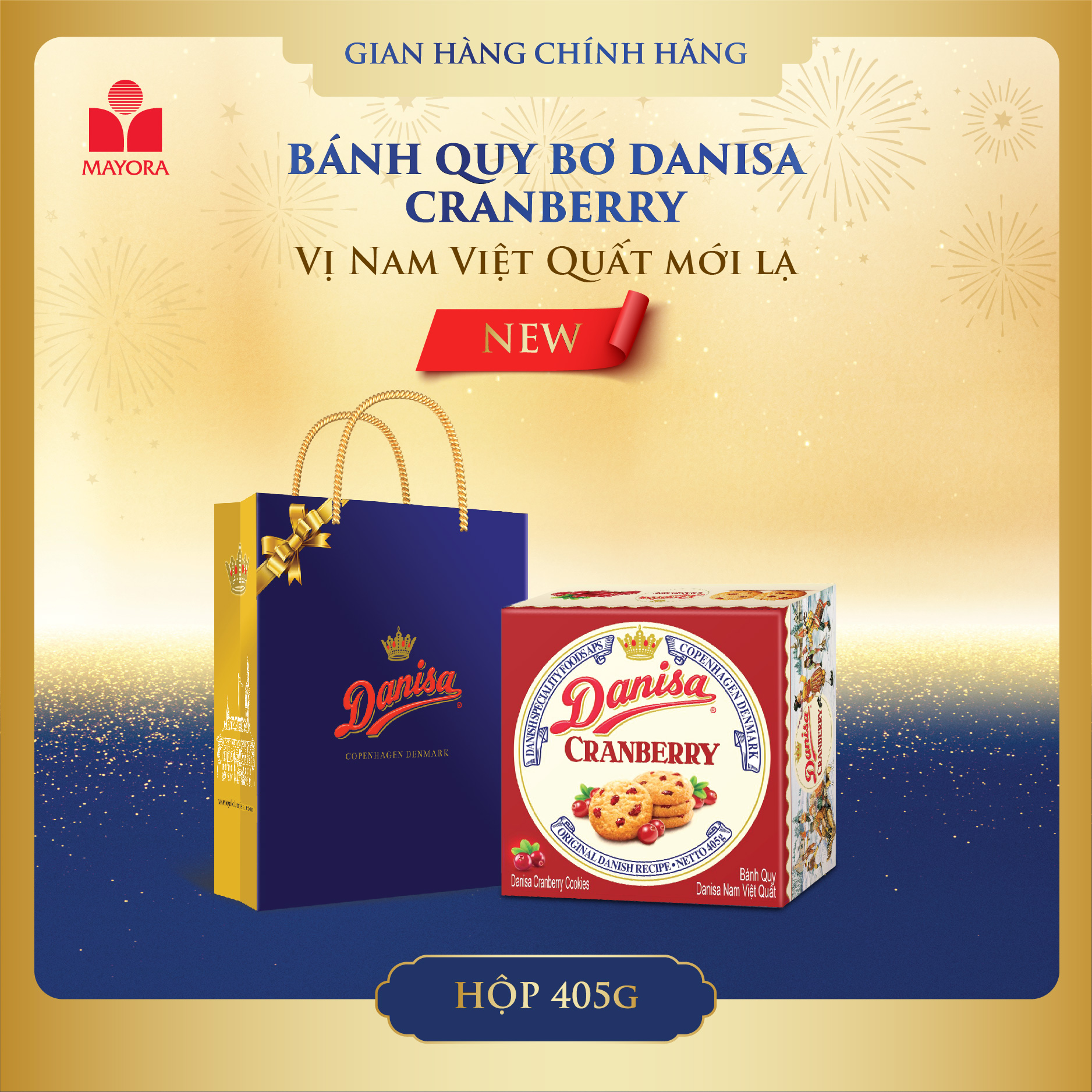 Bánh quy bơ danisa việt quất cranberry 405g