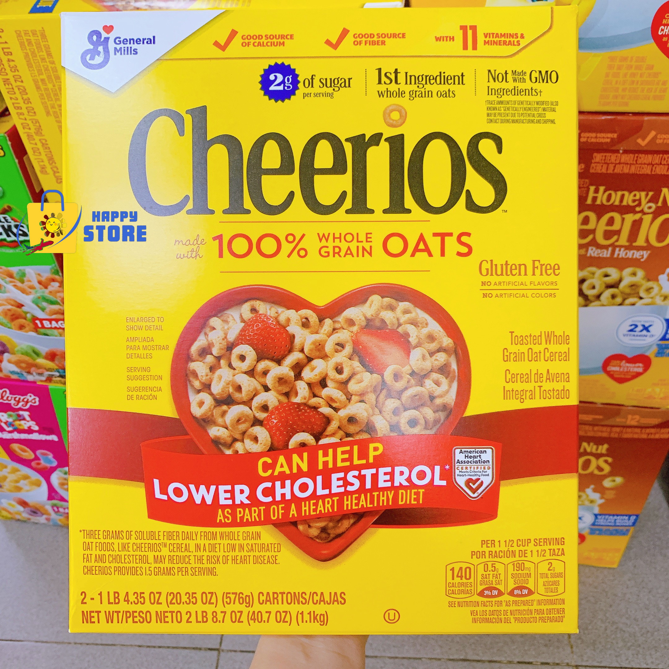 - ngũ cốc ăn sáng cheerios 576gr