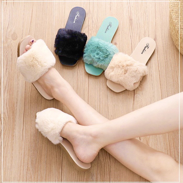 Dép nữ đế nhẹ dẻo , dép lông siêu xinh - Hàng Hot