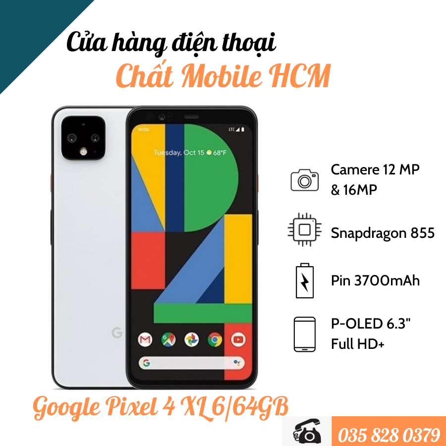 Google Pixel 4XL, Google Pixel 4 XL 6/64/128GB international 2 SIM snap 855 phone, ultra nice camera. Chat Mobile
