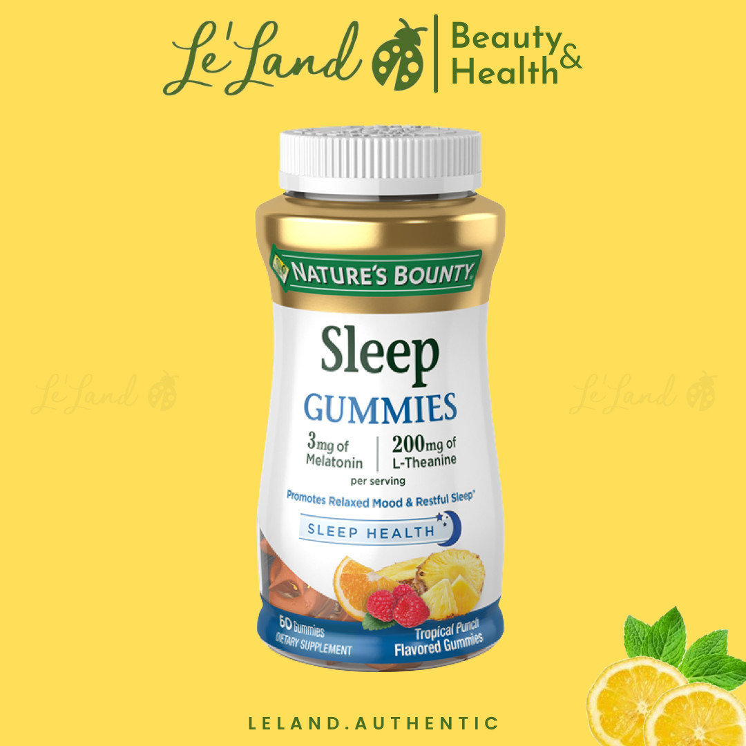 Bill US - Săn sale 50% - Kẹo ngủ hũ vàng sleep Gummies Nature's Bounty 60 viên